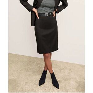 NWT M.M. LaFleur Cobble Hill 4.0 Black Italian Wool Pencil Skirt Women's Size 2